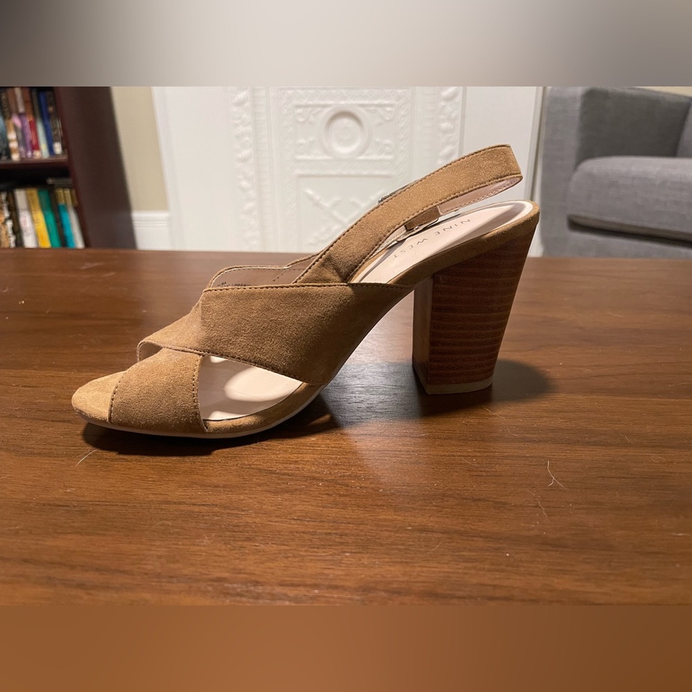 Nine West Alba Block Heel Slingback Sandals
